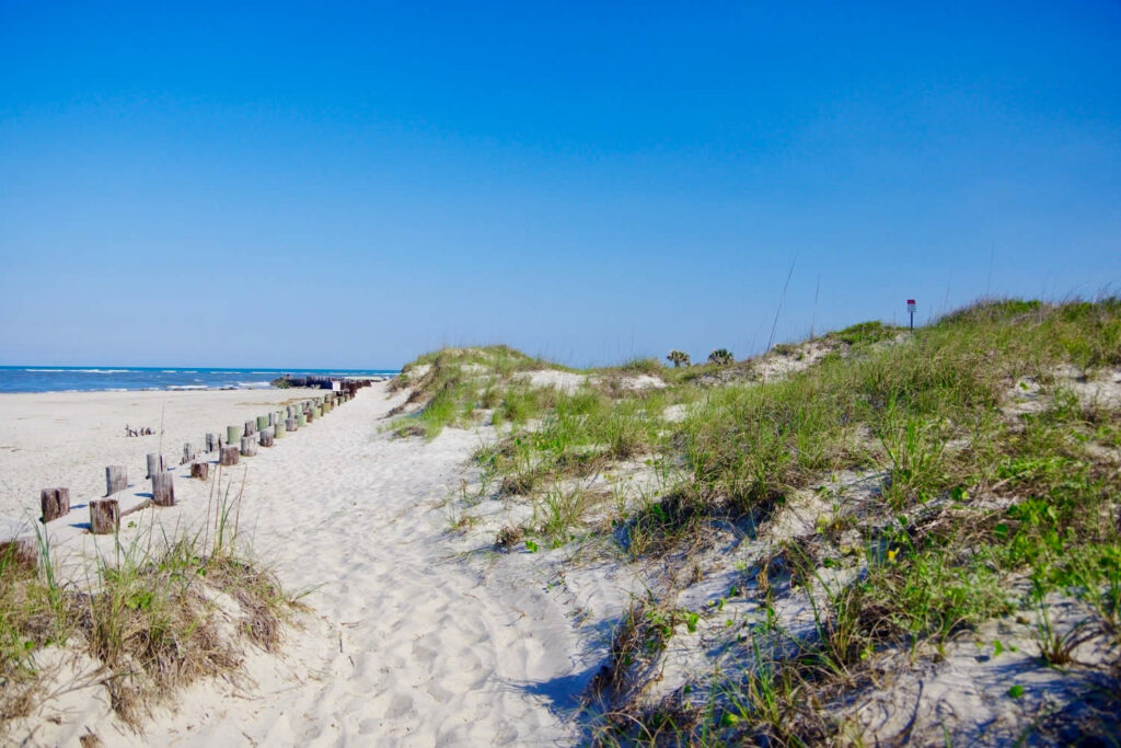 Plage sauvage sur Folly Island