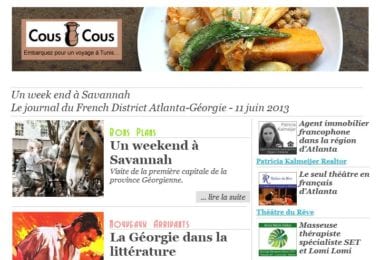 La newsletter French District Boston du Mardi 11 Juin 2013 - Un week end a Savannah