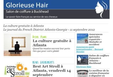 La newsletter French District Boston du Mardi 11 Septembre 2012 - La culture gratuite a Atlanta