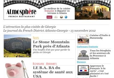 La newsletter French District Boston du Mardi 13 Novembre 2012 - L'attraction la plus visitee de Georgie