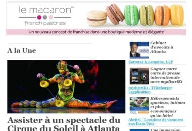La newsletter French District Boston du Mardi 17 Novembre 2015 - Assister à un spectacle du Cirque du Soleil à Atlanta