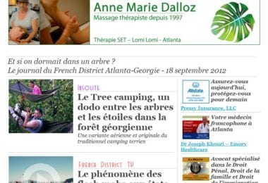 La newsletter French District Boston du Mardi 18 Septembre 2012 - Et si on dormait dans un arbre ?