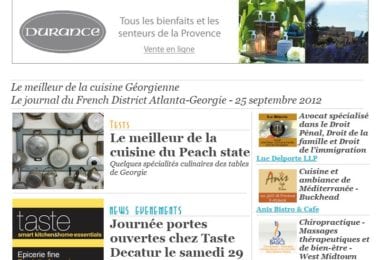 La newsletter French District Boston du Mardi 25 Septembre 2012 - Le meilleur de la cuisine Georgienne
