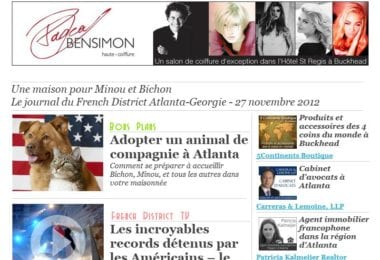 La newsletter French District Boston du Mardi 27 Novembre 2012 - Une maison pour Minou et Bichon