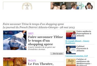 La newsletter French District Boston du Mardi 28 Mai 2013 - Faire savonner Titine le temps d'un shopping spree