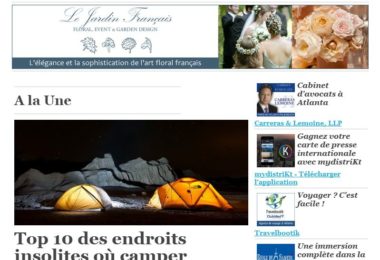 La newsletter French District Boston du Mardi 3 Novembre 2015 - Top 10 des endroits insolites où camper