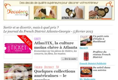 La newsletter French District Boston du Mardi 5 Février 2013 - Sortir et se divertir