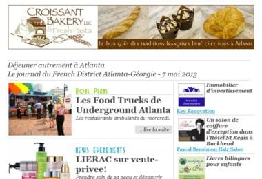 La newsletter French District Boston du Mardi 7 Mai 2013 - Dejeuner autrement a Atlanta