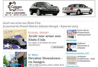 La newsletter French District Boston du Mardi 8 Janvier 2013 - Avoir une arme aux Etats-Unis