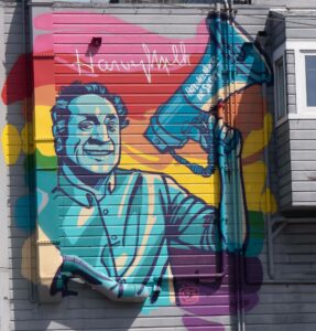 Peinture murale de Harvey Milk dans le quartier de Castro, San Francisco