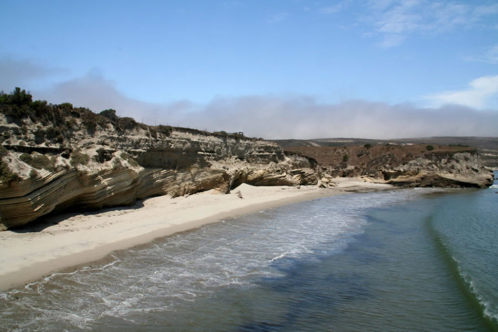 Plage sur l'île de Santa Rosa, Californie