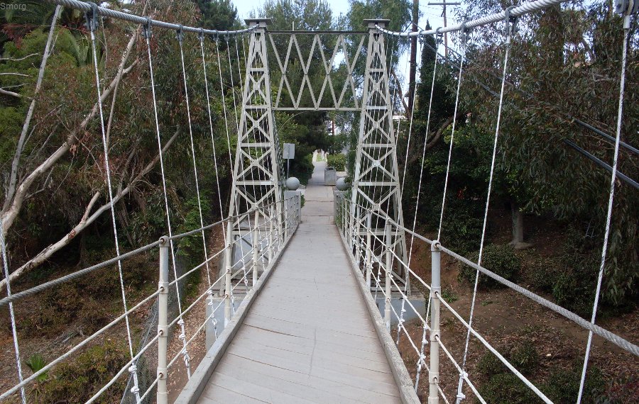 Le pont suspendu de Quince Street à San Diego