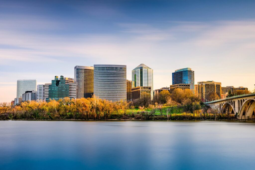 Le centre ville de Arlington en Virginie, à côté de Washington D.C..