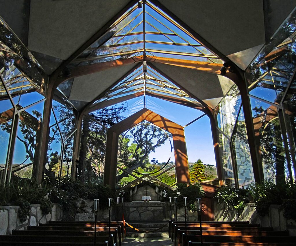 La Wayfarers Chapel sur la peninsule de Palos Verdes en Californie