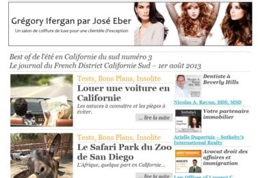 La newsletter French District Boston du Jeudi 1 Août 2013 - Best of de l’ete en Californie du sud numero 3
