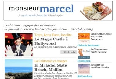 La newsletter French District Boston du Jeudi 10 Octobre 2013 - Le chateau magique de Los Angeles