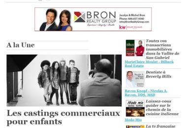 La newsletter French District Boston du Jeudi 13 Novembre 2014 - Les castings commerciaux pour enfants