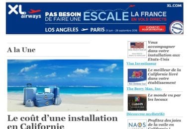 La newsletter French District Boston du Jeudi 18 Août 2016 - Direction la Californie