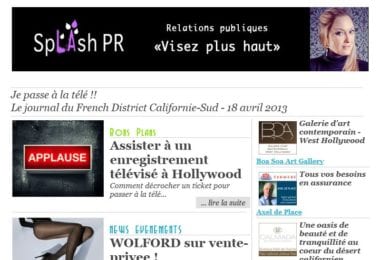 La newsletter French District Boston du Jeudi 18 Avril 2013 - Je passe a la tele !!