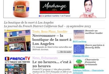 La newsletter French District Boston du Jeudi 19 Septembre 2013 - La boutique de la mort a Los Angeles