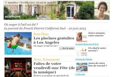 La newsletter French District Boston du Jeudi 20 Juin 2013 - Ou nager a l’oeil cet ete ?
