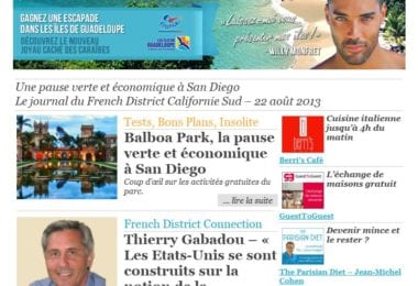 La newsletter French District Boston du Jeudi 22 Août 2013 - Une pause verte et economique a San Diego