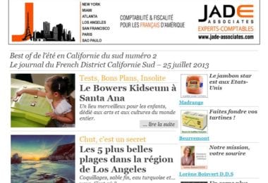 La newsletter French District Boston du Jeudi 25 Juillet 2013 - Best of de l’ete en Californie du sud numero 2