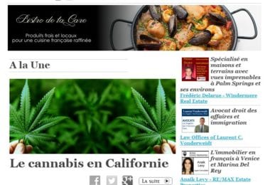 La newsletter French District Boston du Jeudi 4 Décembre 2014 - Le cannabis en Californie