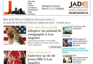 La newsletter French District Boston du Jeudi 8 Août 2013 - Best of de l’ete en Californie du sud numero 4