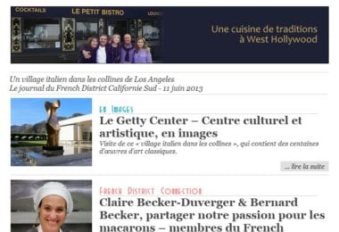 La newsletter French District Boston du Mardi 11 Juin 2013 - Un village italien dans les collines de Los Angeles
