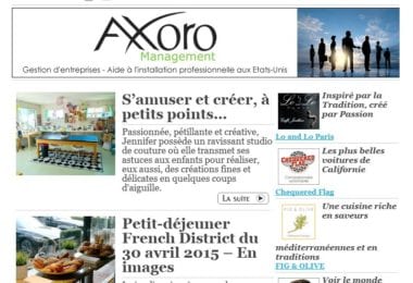 La newsletter French District Boston du Mardi 12 Mai 2015 - Networking et Bonnes Adresses en Californie du sud