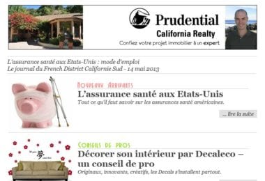 La newsletter French District Boston du Mardi 14 Mai 2013 - L'assurance sante aux Etats-Unis : mode d'emploi