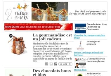 La newsletter French District Boston du Mardi 16 Décembre 2014 - Le meilleur de la Californie du Sud pendant les fetes