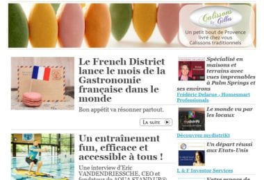 La newsletter French District Boston du Mardi 18 Octobre 2016 - Le mois de la gastronomie francaise