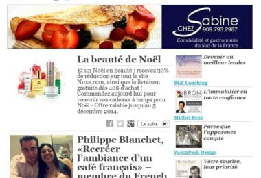 La newsletter French District Boston du Mardi 2 Décembre 2014 - Networking et Bonnes Adresses en Californie du sud