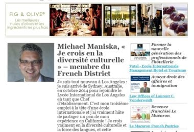 La newsletter French District Boston du Mardi 21 Avril 2015 - Networking et Bonnes Adresses en Californie du sud