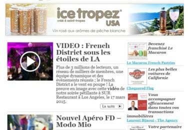 La newsletter French District Boston du Mardi 23 Juin 2015 - Networking et Bonnes Adresses en Californie du sud