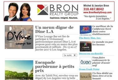 La newsletter French District Boston du Mardi 24 Janvier 2017 - Direction Paris !