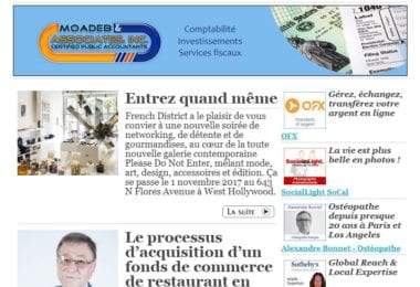 La newsletter French District Boston du Mardi 24 Octobre 2017 - Aller au resto ou acheter un resto ?