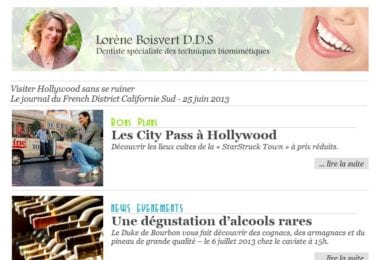 La newsletter French District Boston du Mardi 25 Juin 2013 - Visiter Hollywood sans se ruiner