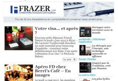 La newsletter French District Boston du Mardi 26 Mai 2015 - Networking et Bonnes Adresses en Californie du sud