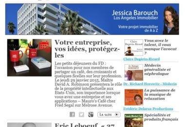 La newsletter French District Boston du Mardi 27 Janvier 2015 - Networking et Bonnes Adresses en Californie du sud