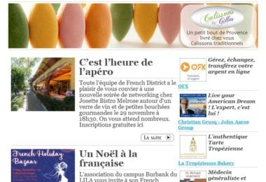 La newsletter French District Boston du Mardi 28 Novembre 2017 - C'est Josette qui invite