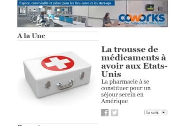 La newsletter French District Boston du Mardi 29 Octobre 2013 - Les medicaments a avoir pour un sejour serein en Amerique