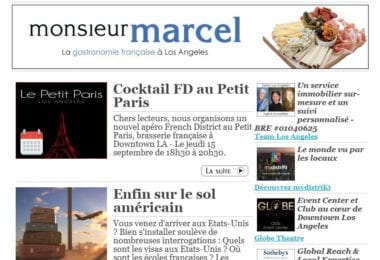 La newsletter French District Boston du Mardi 30 Août 2016 - Par ici les nouveaux