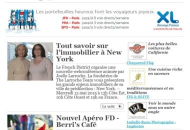 La newsletter French District Boston du Mardi 5 Mai 2015 - Networking et Bonnes Adresses en Californie du sud