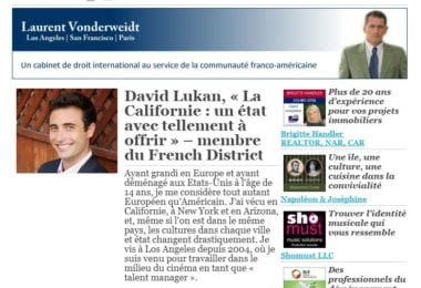 La newsletter French District Boston du Mardi 6 Janvier 2015 - Networking et Bonnes Adresses en Californie du sud