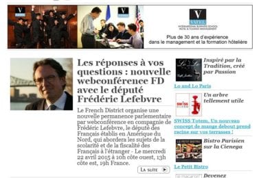 La newsletter French District Boston du Mardi 7 Avril 2015 - Networking et Bonnes Adresses en Californie du sud