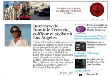 La newsletter French District Boston du Mardi 8 Septembre 2015 - Networking et Bonnes Adresses en Californie du Sud