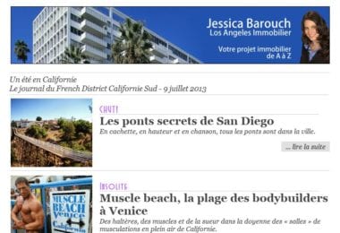 La newsletter French District Boston du Mardi 9 Juillet 2013 - Un ete en Californie